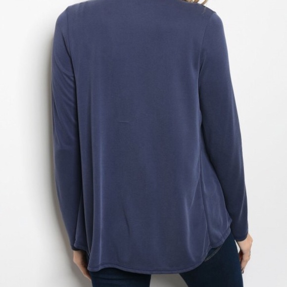 SALES ❗️Long Sleeve Navy Cardigan - Picture 5 of 5